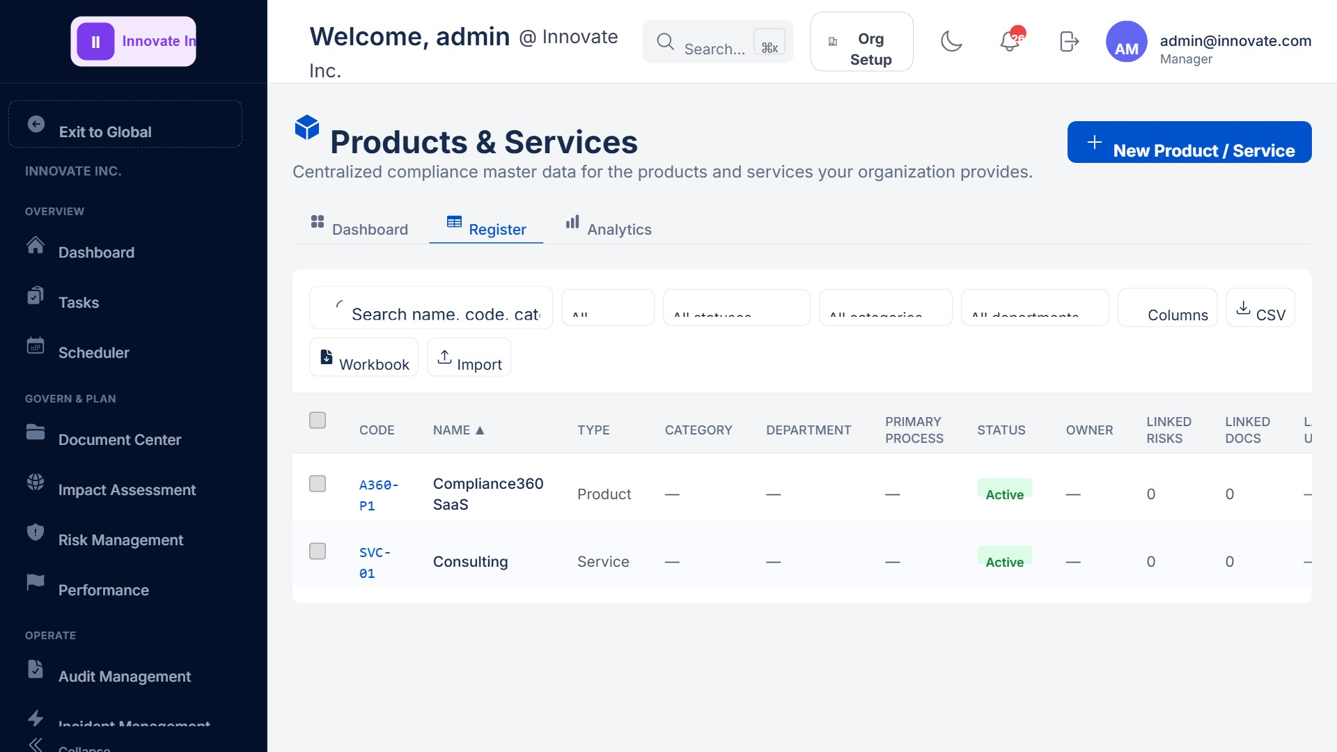 Traceability in ISOXPERT Compliance360